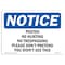 Signmission OSHA Notice Sign, 3.5" Height, 5" Width, Posted No Hunting No Trespassing Please Sign, Landscape OS-NS-D-35-L-17720 - alternate 1